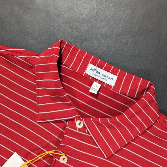 Peter Millar Men`s Summer Comfort Jubilee Performance Jersey Polo Golf Shirt L - Picture 3 of 7